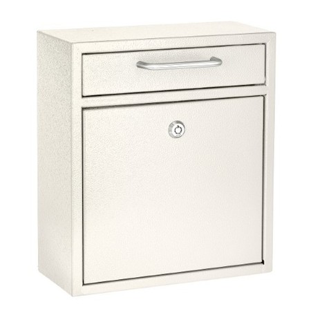 ADIROFFICE Medium Wall Mountable Mailbox with Key Lock ADI631-05-WHI